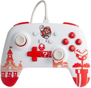 PowerA SWITCH Pad przewodowy Mario Red & White