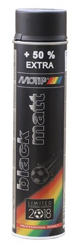 Lakier akrylowy Czarny MAT Motip spray 600ml