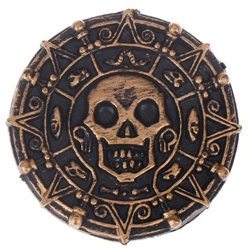 Пиратские дукаты, монеты, пиратский череп, реквизит