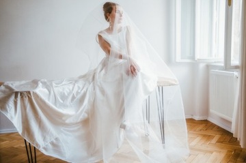 СВАДЕБНЫЕ СУТАЖНЫЕ СЕРЬГИ ЭКрю ЗОЛОТО LONG TEARS 12