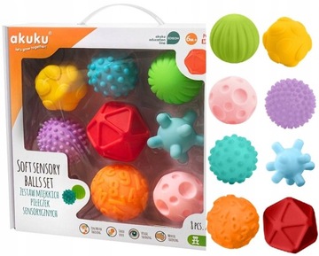 PIŁECZKI SENSORYCZNE 8 SZT AKUKU