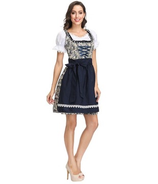 SUKIENKA NIEMIECKI DIRNDL RAMIĘ OKTOBERFEST PIWNY