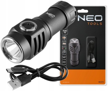 НЕО АККУМУЛЯТОРНЫЙ ФОНАРЬ USB 500лм SST20 10Вт LED