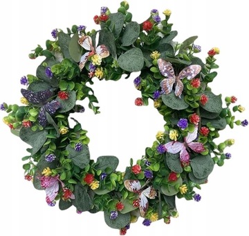 Wianek na drzwi Wianki Ze SztucznychCiemno Różowy