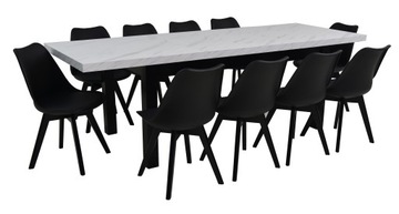 DUŻY komplet do salonu 10 krzeseł rozkładany stół