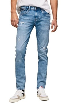 Pepe Jeans spodnie Finsbury niebieski 33/32