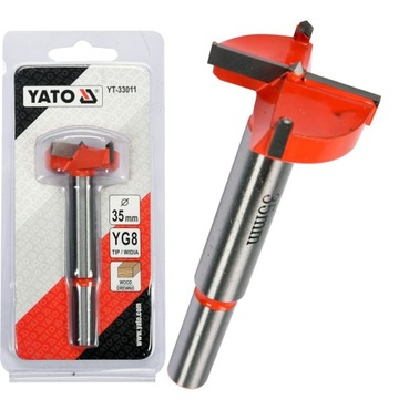 СВЕРЛО ДЛЯ ФАНЕРЫ YATO CUTTER ИЗ УГЛЕРОДИСТОЙ СТАЛИ 35 мм YT-33011