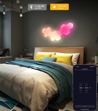 LAMPA LED ZESTAW 10 X PANEL HEKSAGON WIFI SMART TUYA RGB BIAŁY INTELIGENTNA