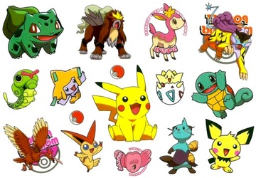 TATUAŻE ZMYWALNE WODNE DLA DZIECI DZIECIĘCE POKEMON WZORY SUPER JAKOŚĆ