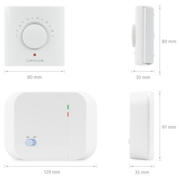 SALUS RT520 Przewodowy, natynkowy regulator