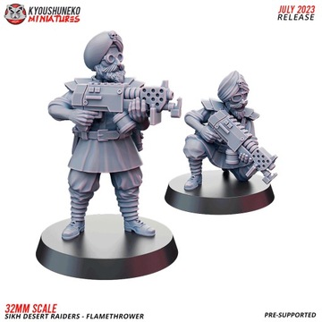 Flamethrower Sikh Desert Raider x2 Kyoushuneko Min