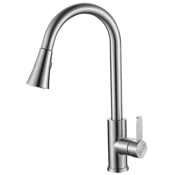 BATERIA KUCHENNA INOX Z WYCIĄGANĄ WYLEWKĄ STAL