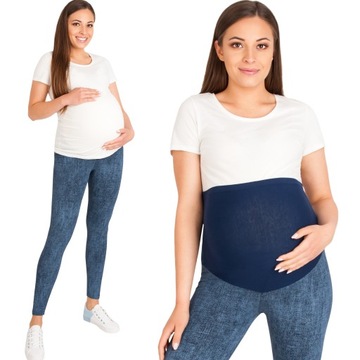 LEGGINSY CIĄŻOWE GETRY ROZM L LEGGINSY Z PANELEM