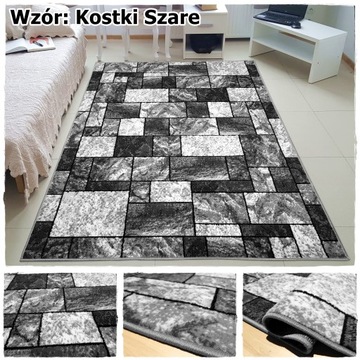 Nowoczesny Tkany Dywan 150x210 Szare Brązowe Bordo Alfa BCF Shiraz HQ