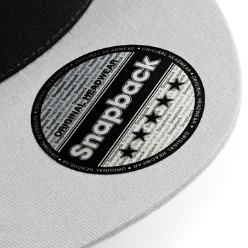 CZAPKA CZAPECZKA Z PŁASKIM DASZKIEM RETRO ZAPIĘCIE SNAPBACK FULL CAP