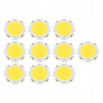 10X 3W 11V BIAŁY DIODA COB DUŻEJ MOCY CHIP 330LM