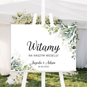 Plakat weselny powitalny z eukaliptusem | 50x70 cm