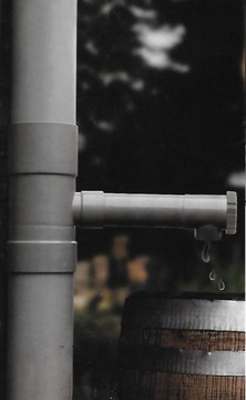 Уловитель дождевой воды с клапаном из желоба 80мм.