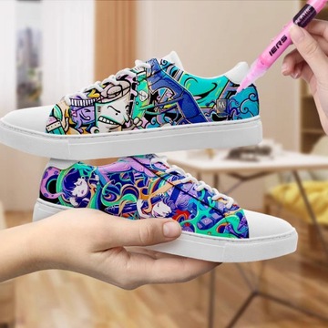 MARKERY AKRYLOWE ZESTAW 36 SZT Flamastry Mazaki WODOODPORNE Z FARBĄ POJEMNI