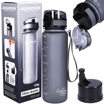 Butelka filtrująca BIDON Z FILTREM Aquaphor 0,5l + 1x Filtr - szary