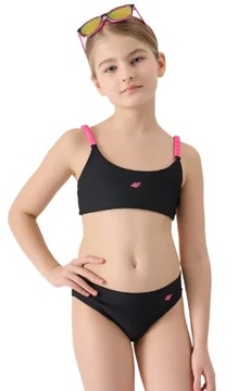 STRÓJ KĄPIELOWY DZIEWCZĘCY 4F DWUCZĘŚCIOWY KOSTIUM DZIECIĘCY 122/128