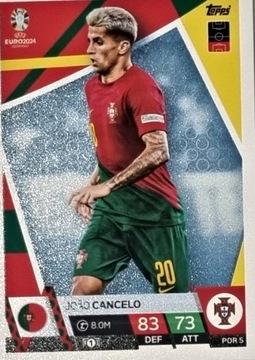 EURO 2024 TOPPS MATCH ATTAX POR 5 JOAO CANCELO PORTUGALIA
