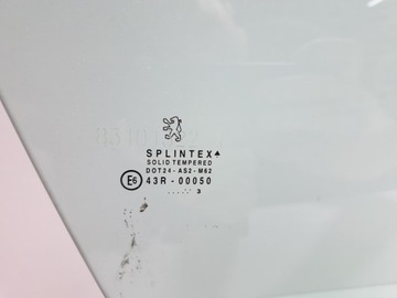 PEUGEOT 307 CC DVEŘE SKLO (OKNO) PŘEDNÍ PRAVÁ 2003