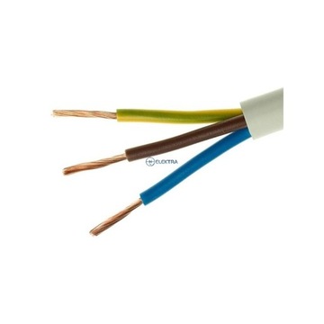 przewód kabel elektryczny OMY 3x1,5mm linka 1m