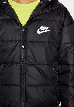 Kurtka zimowa czarna z kapturem Nike XL