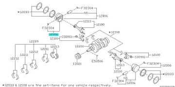 PÍST MOTORU OEM SUBARU IMPREZA WRX/STI EJ255 EJ257 / FORESTER XT (99.75MM)