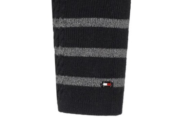 TOMMY HILFIGER sweter damski, bawełniany, paski, S