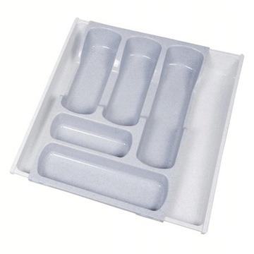 Wkład do szuflady z przegrodami Curver organizer na sztućce plastikowy biel