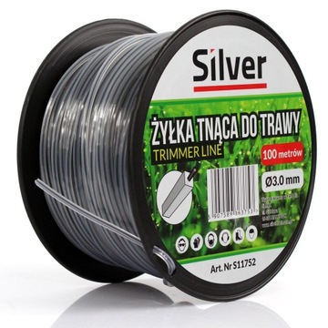 ŻYŁKA DO KOSY SPALINOWEJ PODKASZARKI KWADRAT 3,0 mm 100 m WZMOCNIONA