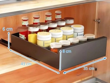 На полке кухонный организатор груз выдвижной металлический ящик для шкафа 35 см