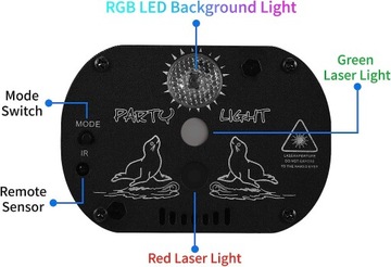 DISCO LASER проектор, лампа DISCO, стробоскоп