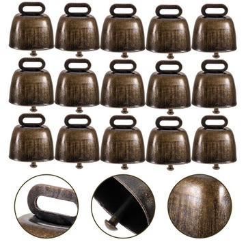 Рождественские украшения с открытыми колокольчиками и металлическими животными