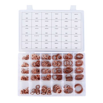 PODKŁADKI MIEDZIANE USZCZELKI ZESTAW 580 szt.