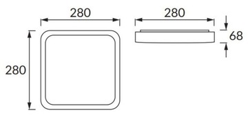 СВЕТОДИОДНЫЙ ПОТОЛОЧНЫЙ СВЕТИЛЬНИК. БЕЛЫЙ SOLA LED D SLIM IDEUS