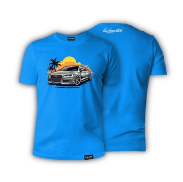 M - koszulka z Audi A8 D4 palma - premium T-shirt jako pomysł na prezent