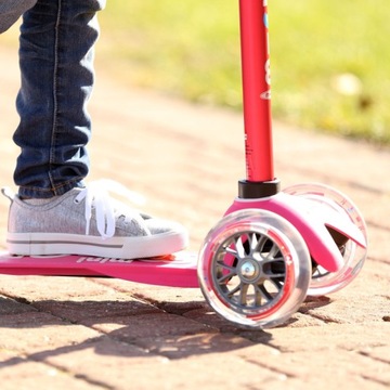 HULAJNOGA MINI MICRO DELUXE LED PINK MMD075