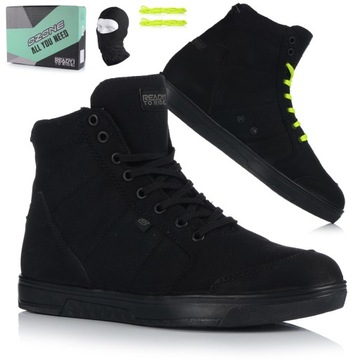 BUTY MOTOCYKLOWE OZONE TOWN KRÓTKIE TRAMPKI CZARNE