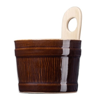 GARNEK KAMIONKOWY SKOPEK DO MLEKA 1L NACZYNIE NA ŻYWNOŚĆ KAMIONKA POLSKA