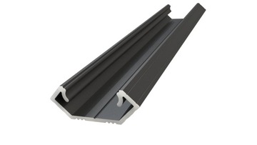 Светодиодный профиль для ленты Black Cx, угловой, 2м + абажур