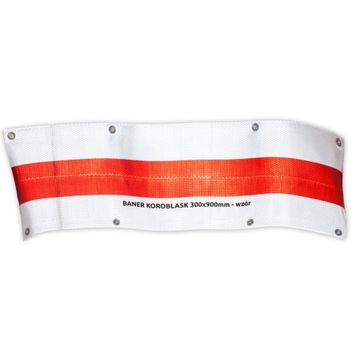 baner KOROBLASK odblaskowy 90x30cm na DRZEWA PŁOTY