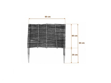 Плетеный забор - Производитель Palisade 60x40/60