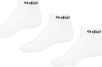 SKARPETY ADIDAS LINEAR ANKLE CUSHIONED 3 PARY BIAŁE rozm 46-48
