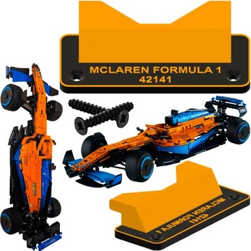 UCHWYT ŚCIENNY NA MODEL KLOCKÓW TECHNIC MCLAREN FORMULA 42141 + WKRĘTY