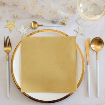 Салфетки трехслойные - Золото - 33х33см - 20 шт.