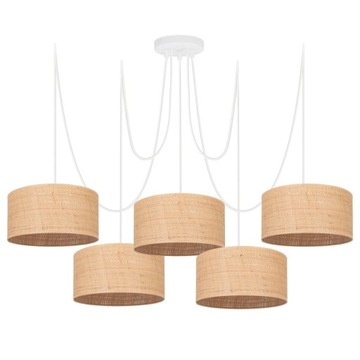 LAMPA SUFITOWA WISZĄCA 30CM RATAN SPIDER PAJĄK