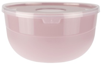 MISECZKA PLASTIKOWA Z POKRYWKĄ PUDR RÓŻ 1,2L RAVI